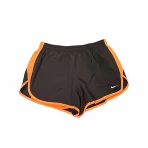 Nike Women's Athletic Shorts in Black and Orange